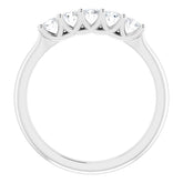 14K White 3/8 CTW Natural Diamond Anniversary Band